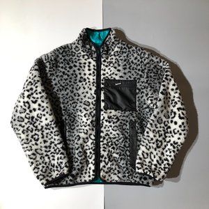 Supreme FW11 Reversible Leopard Fleece Blue White Small